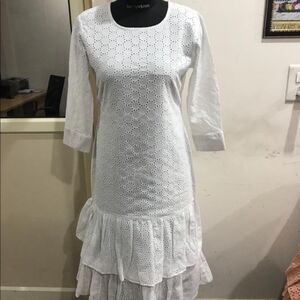 Women's White Eyelet Dress